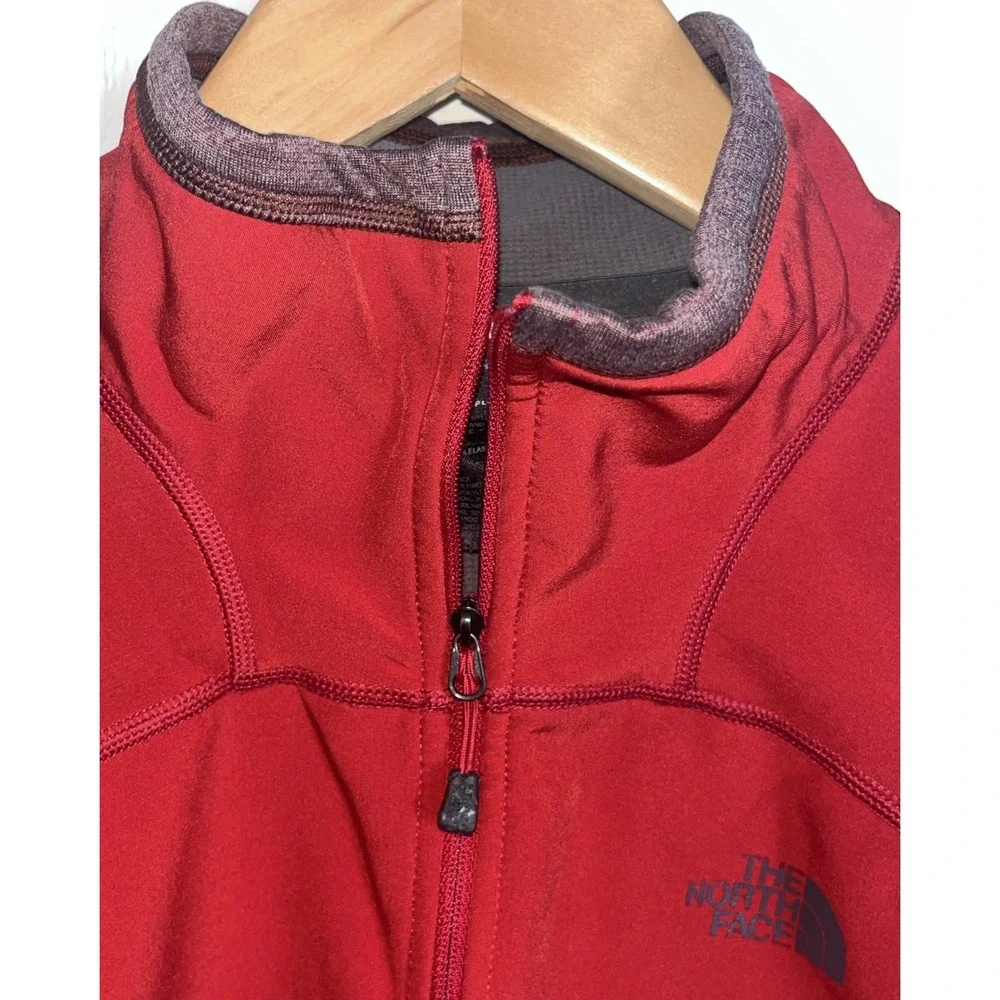 The North‎ Face 1/4 Zip Fleece Mens Red/Rust Pullover Longsleeve Shirt Size M